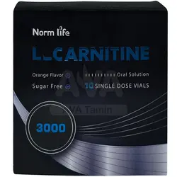 ویال خوراکی ال کارنیتین 3000 میلی گرم نورم لایف بسته 10 عددی