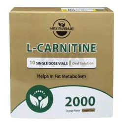 ویال خوراکی ال کارنیتین 1000 میلی گرم مکس اونیو بسته 10 عددی
