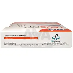 ویال خوراکی لووفیت ال کارنیتین 1000 پارس بهروزان جم بسته 10 عددی