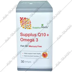 کپسول ژلاتینی نرم ساپلاس کیوتن پلاس امگا ۳ ساپلاس مدز بسته 30 عددی