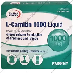 ویال لیکوئید ال کارنیتین 1000 میلی گرم یوروویتال بسته 6 عددی