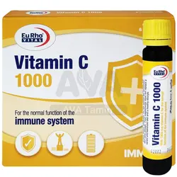 ویال خوراکی ویتامین C 1000 میلی گرم یوروویتال بسته 6 عددی