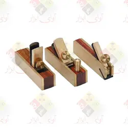 مجموعه سه عددی رنده مشتی برنجی (جعبه چوبی)