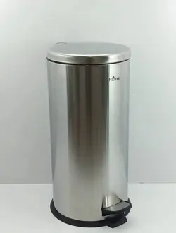 سطل زباله تمام استیل پدالدار 15 لیتری با آرام بند