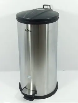سطل زباله استیل پدالدار 30 لیتری درب مشکی