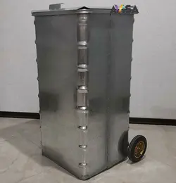 سطل زباله 240 لیتری گالوانیزه