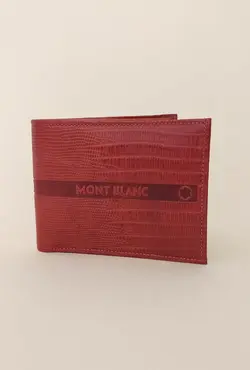 کیف‌ پول جیبی چرمی مردانه طرح مونت بلانچ