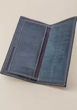 کیف پول مردانه چرم طبیعی طرح آسترچرم آوست