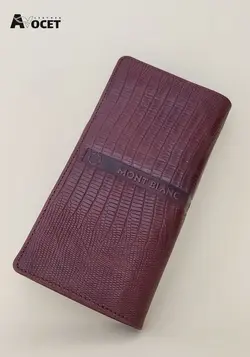 کیف پول مردانه چرم طبیعی طرح مونت بلانچ
