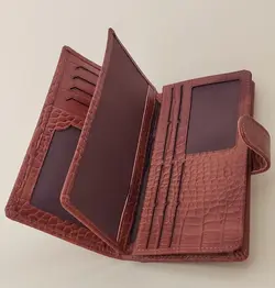 کیف پول مردانه چرم‌طبیعی طرح کروکو آوست