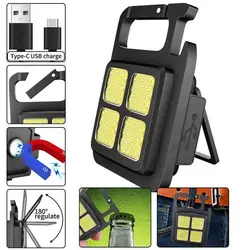 چراغ چندکاره COB Rechargeable Keychain Light(جدید)
