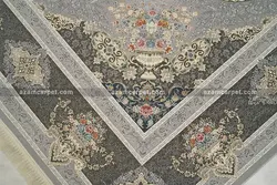 فرش ماشینی 1200 شانه طرح پری نقره ای