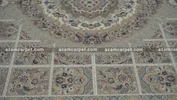قالی سیمان طرح خشتی گیتی – 1200 شانه رنگ بژ