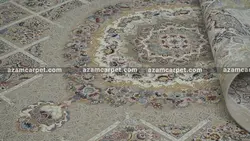 قالی سیمان طرح خشتی گیتی – 1200 شانه رنگ بژ