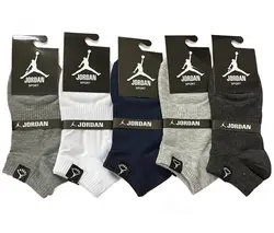 جوراب نخی مردانه و زنانه طرح برند جردن لب دوخت مچی