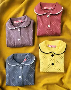 بلیز یقه ب ب  رنگی