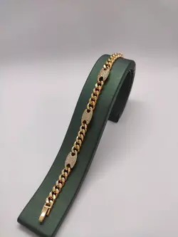 دستبند کارتیر زنانه زنجیری نگین دار ژوپینگ کد 10041