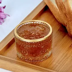 پیاله عسل و مربا خوری لب طلا طرح زارا