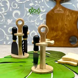 استند کارد صبحانه چوبی گرد