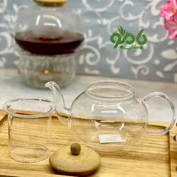 قوری پیرکس تپل درب بامبو