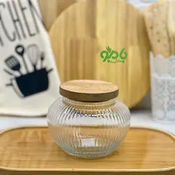 بانکه شیشه ای درب چوب تیام