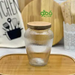 بانکه شیشه ای درب چوب تیام