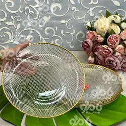 ست ظروف پذیرایی پیکسل لب طلا