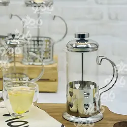 فرنچ پرس استیل و پیرکس در 3سایز