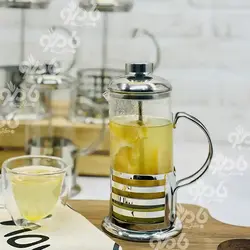 فرنچ پرس استیل و پیرکس در 3سایز