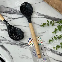 کفگیر و ملاقه چوب سیلیکونی خال خال در 7مدل