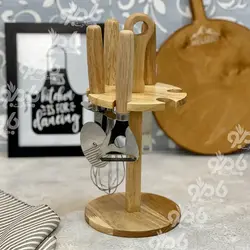 استند ابزار آشپزخانه چوبی