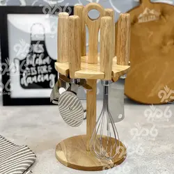استند ابزار آشپزخانه چوبی