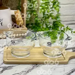 کاسه سوپ خوری شیشه ای جفتی لیمون