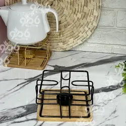 وارمر قوری چوب فلزی مربع در 3 رنگ