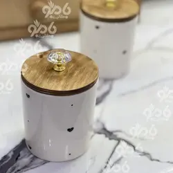 بانکه سرامیکی گرد چاپ قلبی درب کریستال