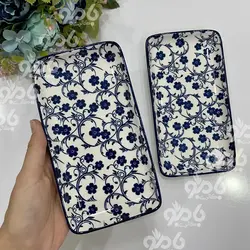 رولت خوری مستطیل کوچک گل آبی جدید