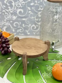 کلمن شربت شیشه ای زبرا چوبی پلای وود