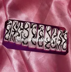 ناخن لانگ فرنچ طراحی شده