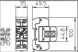 سرج ارستر OBO مدل MC 50-B VDE