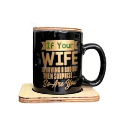 ماگ در دار مشکی your wife