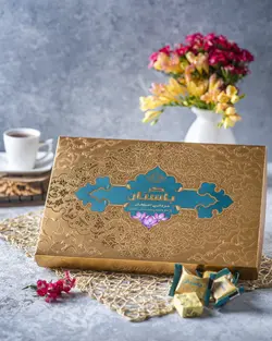 گز لقمه ای 33٪ مغز پسته عسلی زعفرانی