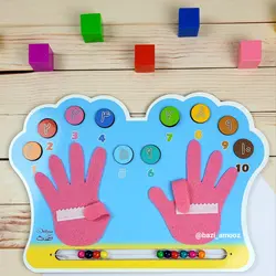 پازل شمارش اعداد چوبی _ انگشت شمار