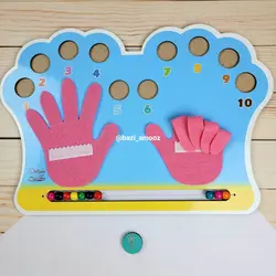 پازل شمارش اعداد چوبی _ انگشت شمار