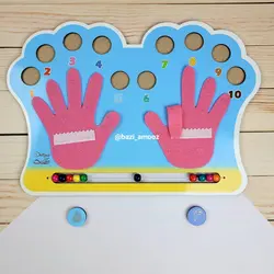 پازل شمارش اعداد چوبی _ انگشت شمار