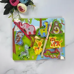 پازل یک تکه سه کاره چوبی