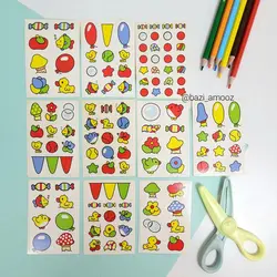 کتاب های پیشی پیشی، رنگ رنگ (قیچی_برچسب_مدادرنگی)