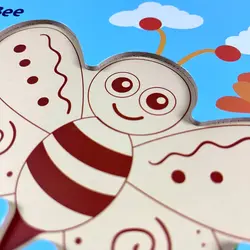 پازل برجسته چوبی صفحه آبی