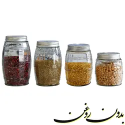 بانکه شیشه ای طرح بشکه مدل 4