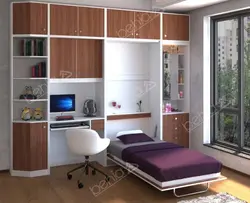 تخت تاشو یک نفره عمودی کد BW-11100Horizontal single bed BW-11100