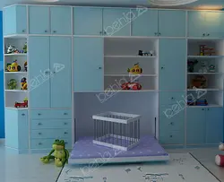 تخت خواب تاشو نوزاد افقی BW-10117baby wall bed BW-10117